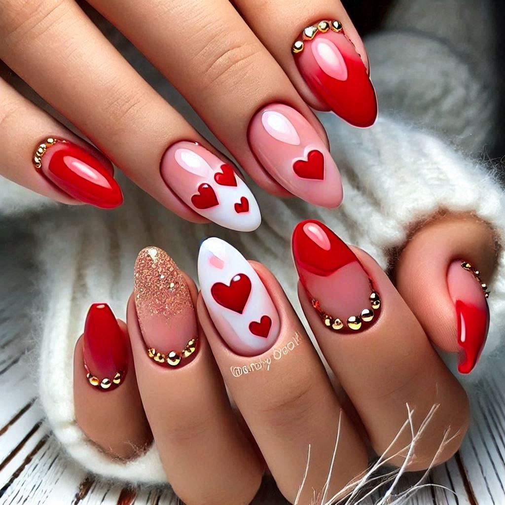 Valentine's Nails: Love in the Clouds