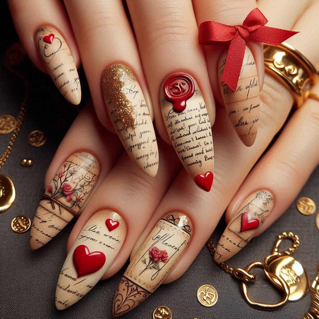 Valentine's Nails: Love Letter Inspiration